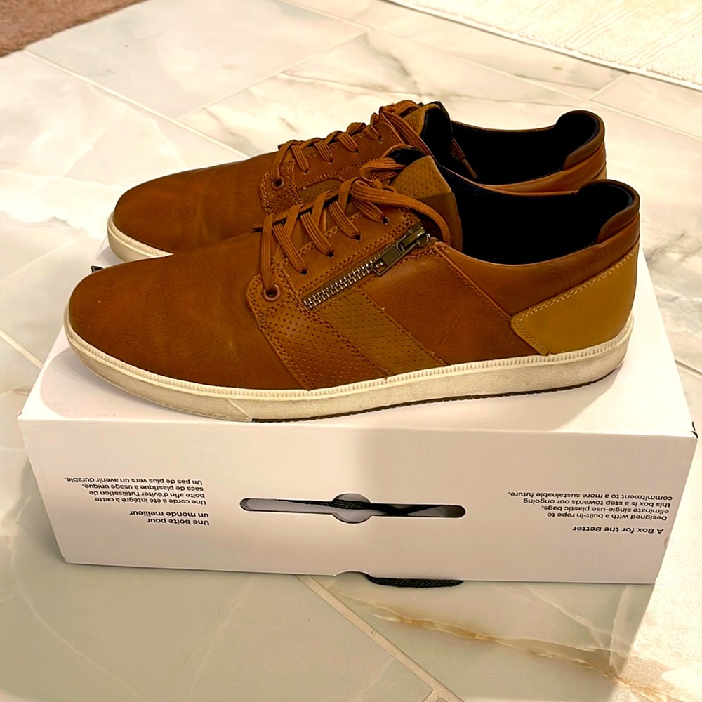 Mens Aldo brown leather casual shoes